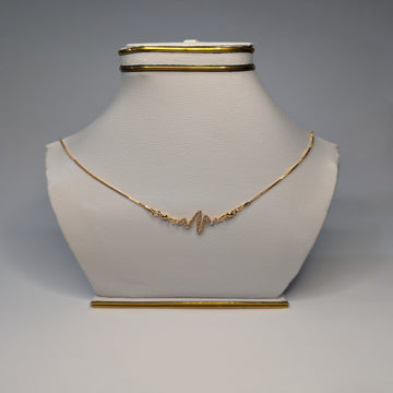 Gold Heartbeat Pulse Necklace