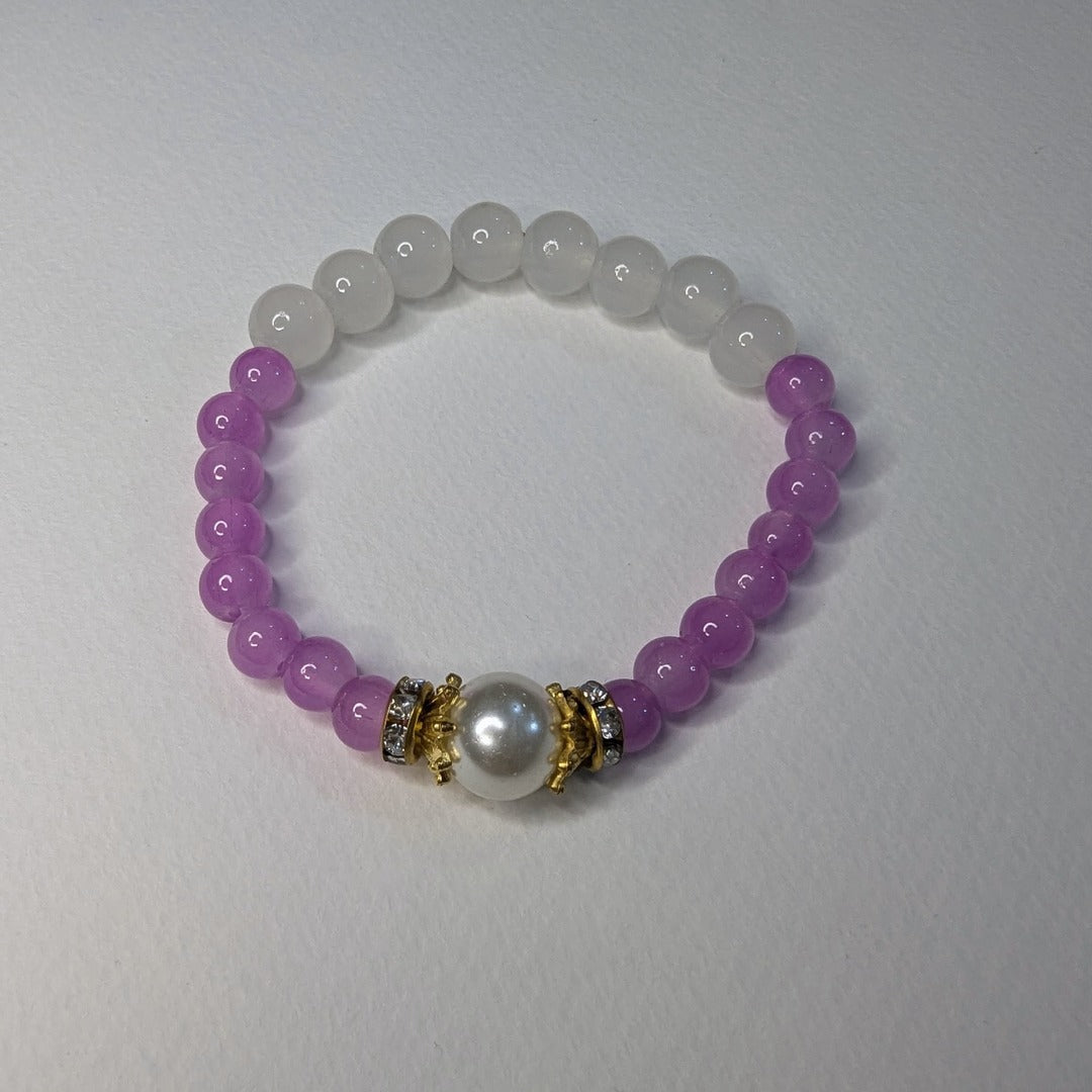 Royal Amethyst & Pearl Bracelet